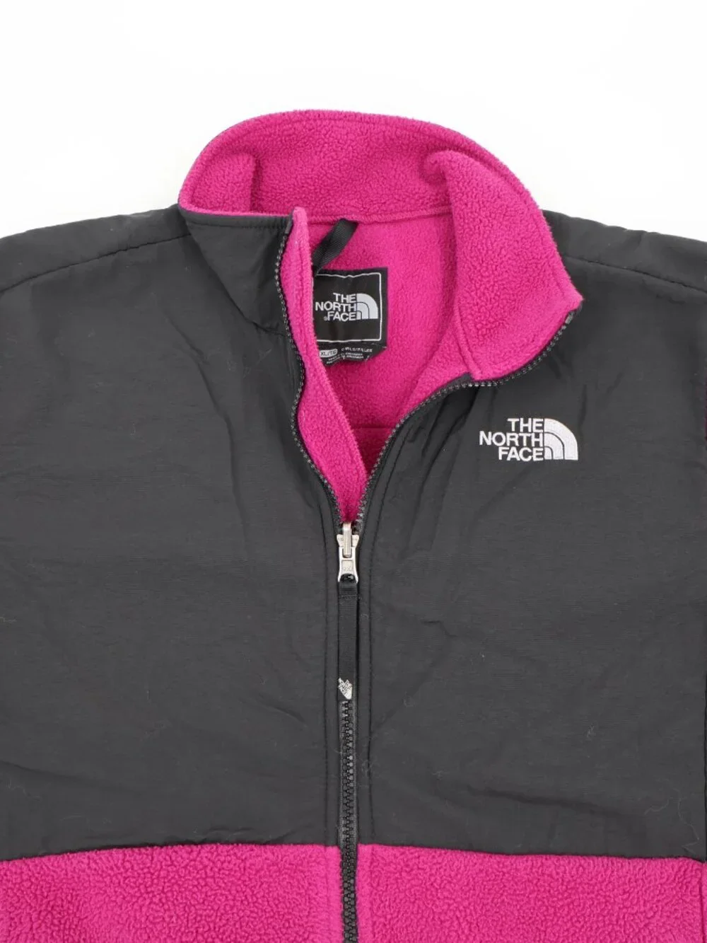The North Face Denali Fleece Jacket Girls XL Pink Black Polartec Full‎ Zip